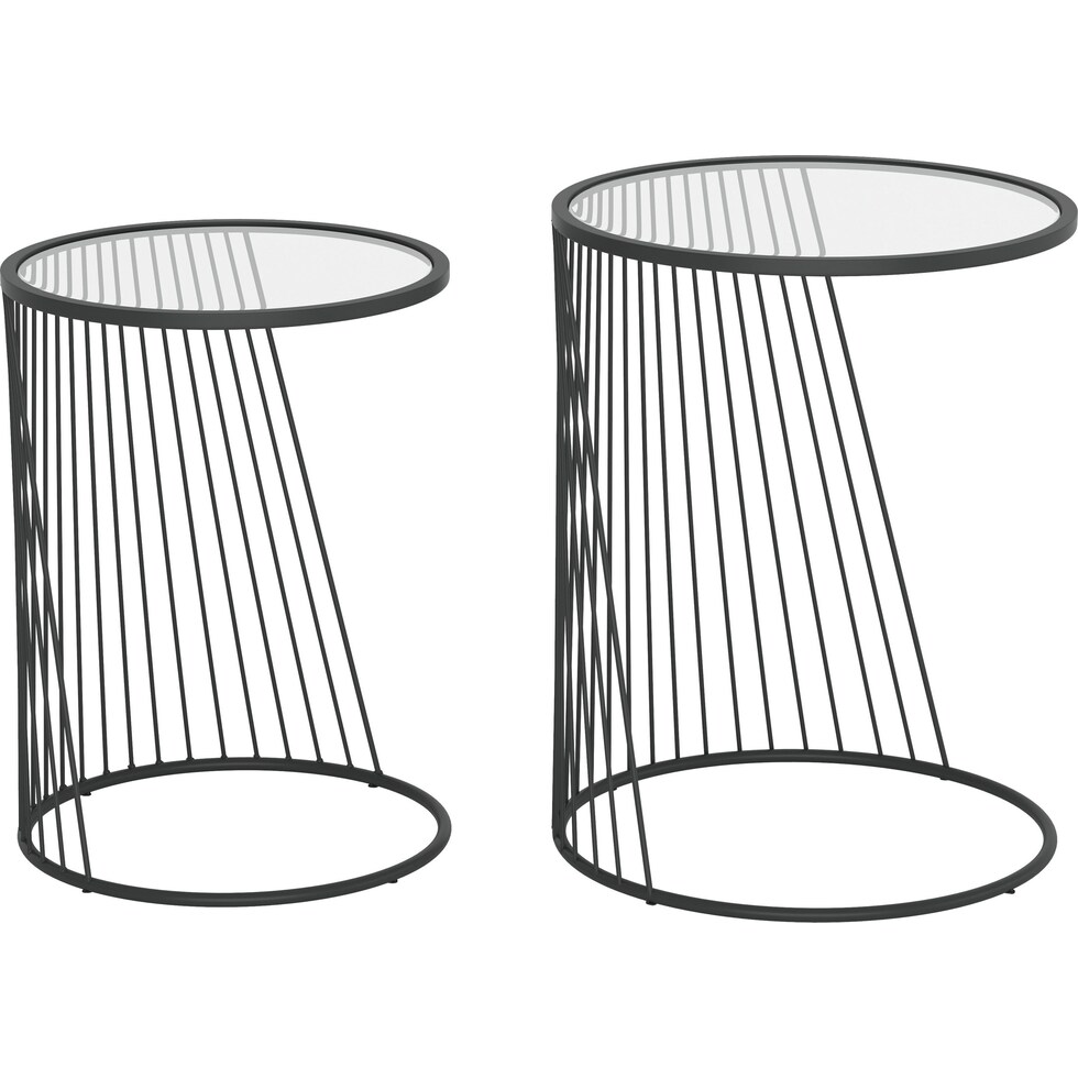 bridge black nesting tables   