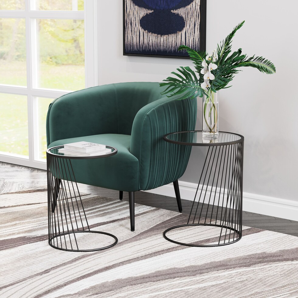 bridge black nesting tables   