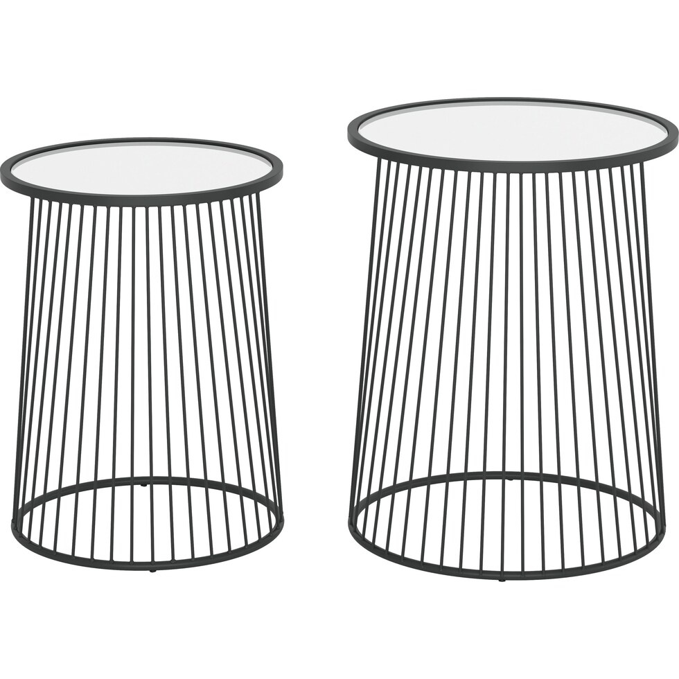 bridge black nesting tables   