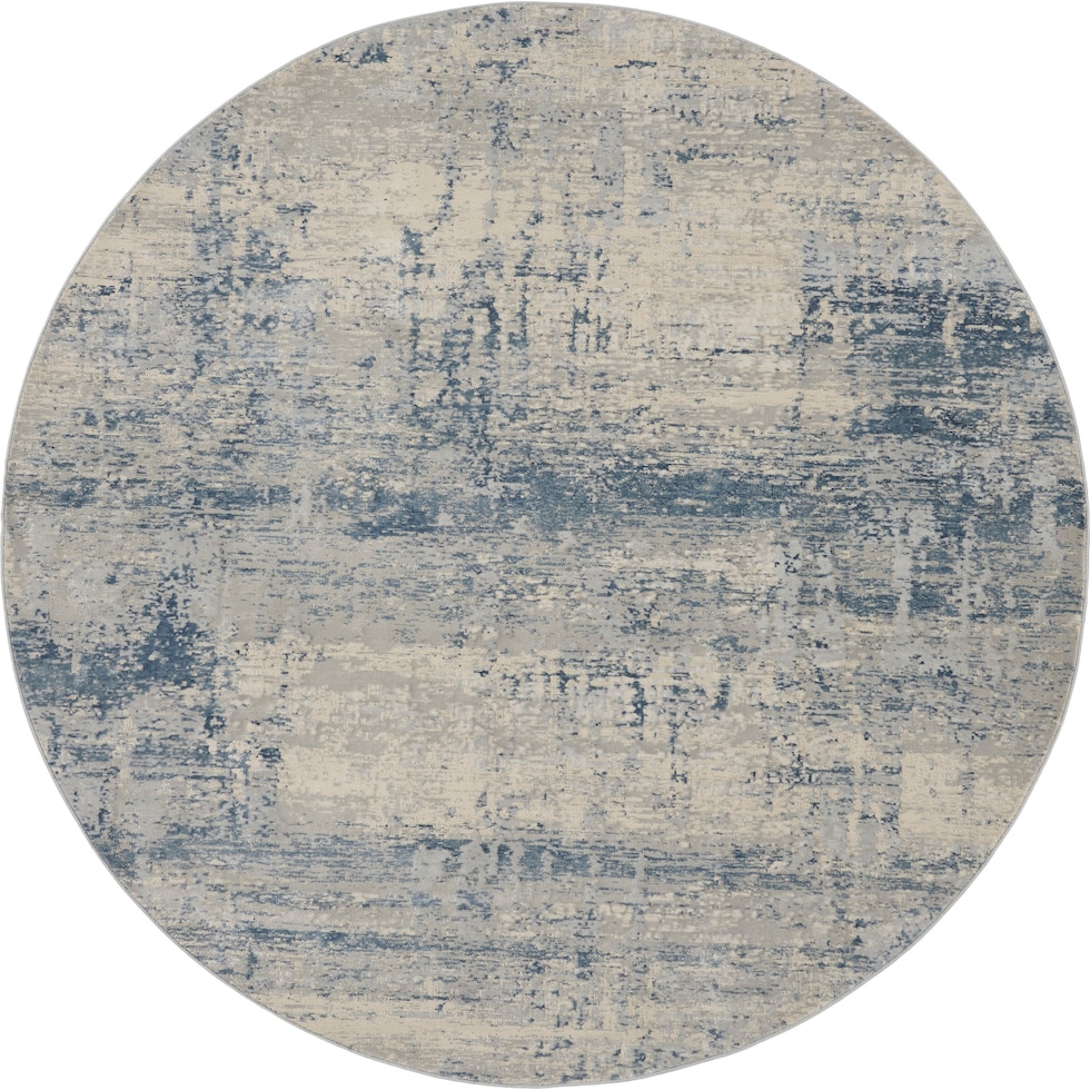 bridgehampton blue area rug  round   