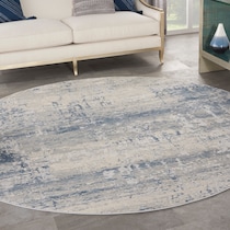 bridgehampton blue area rug  round   