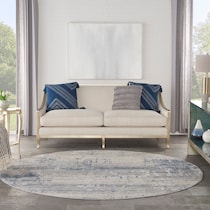 bridgehampton blue area rug  round   