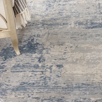 bridgehampton blue area rug  round   