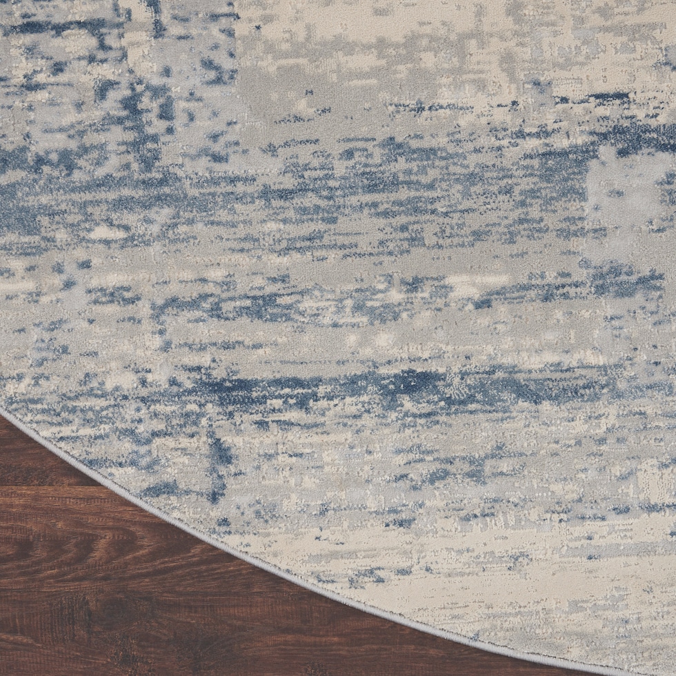 bridgehampton blue area rug  round   