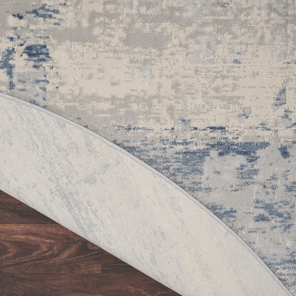 bridgehampton blue area rug  round   
