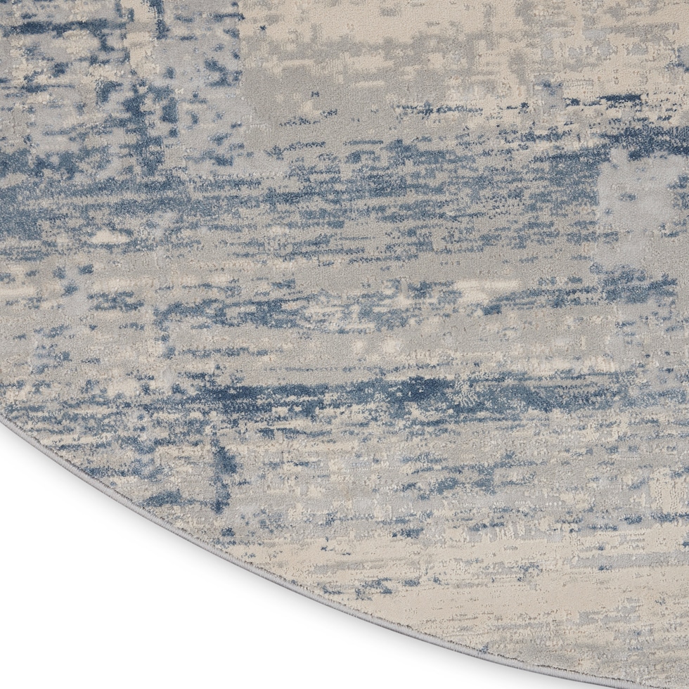 bridgehampton blue area rug  round   
