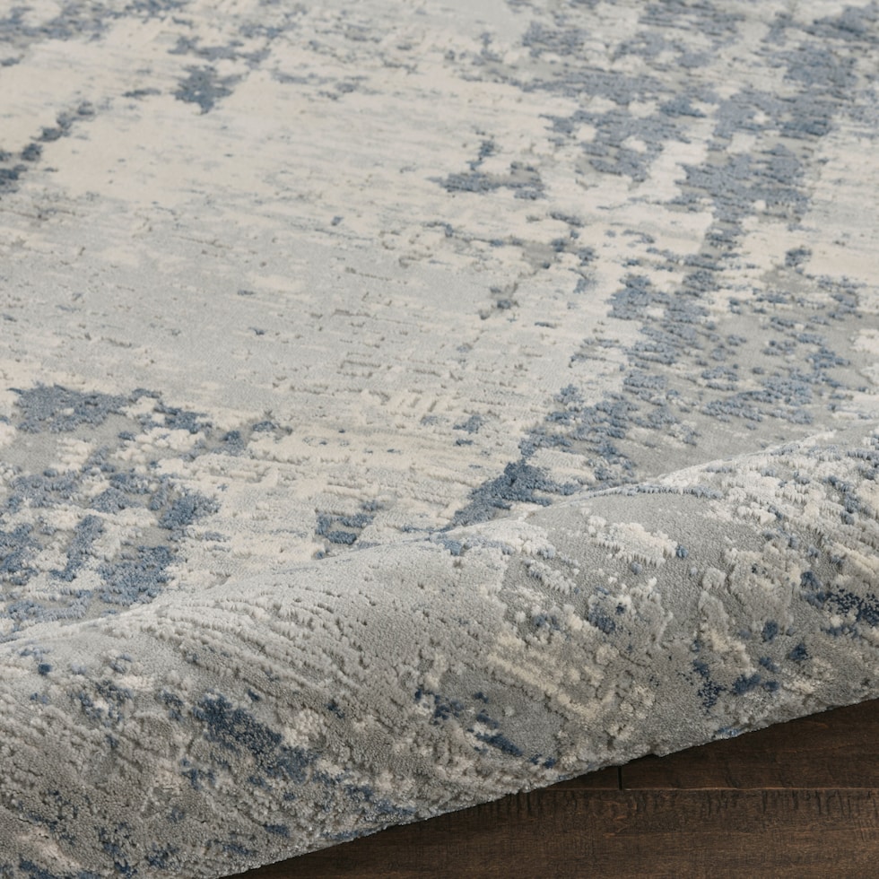 bridgehampton blue area rug  round   