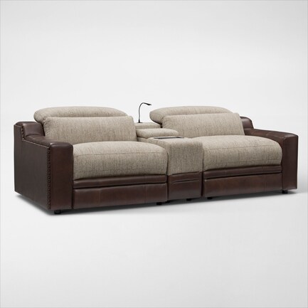 Laredo Springs Brown Microfiber Non-Power Reclining Sofa - Rooms To Go