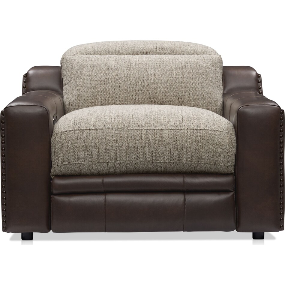 bridgeport dark brown power recliner   