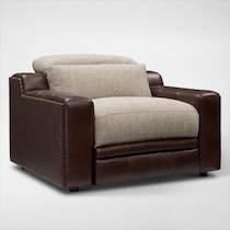 bridgeport dark brown power recliner   