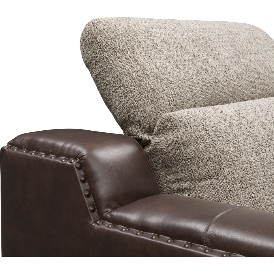 bridgeport dark brown power recliner   