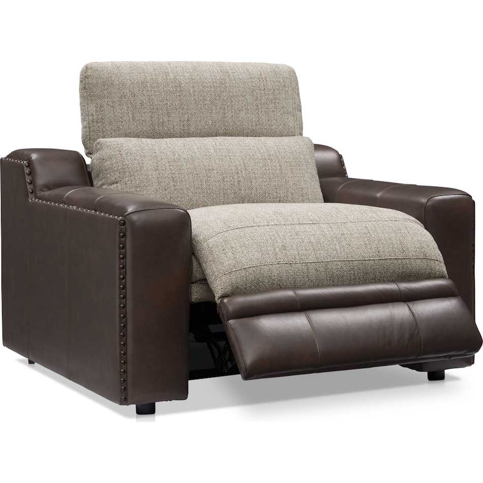 bridgeport dark brown recliner   