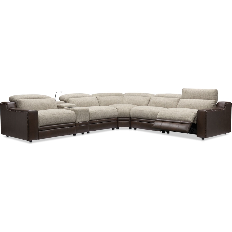 bridgeport dark brown sectional   