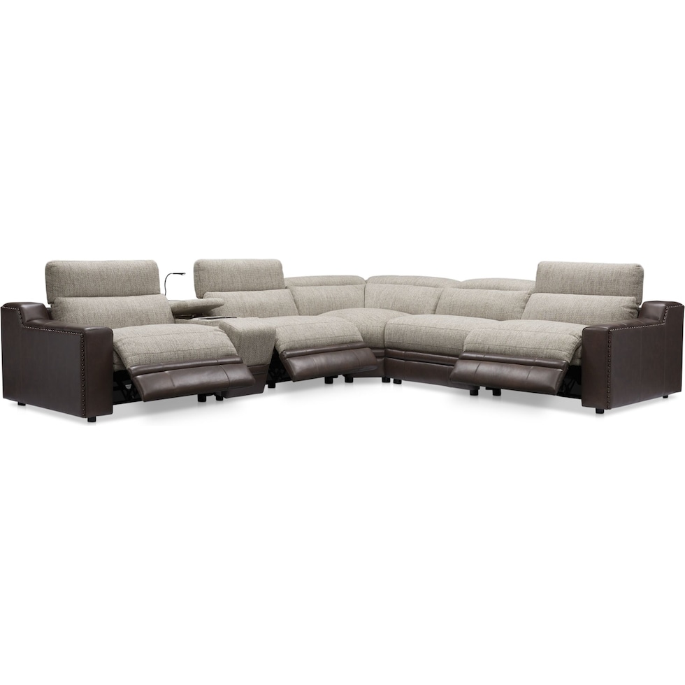 bridgeport dark brown sectional   