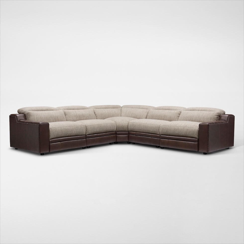 bridgeport dark brown sectional web   