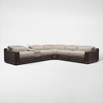 bridgeport dark brown sectional web   