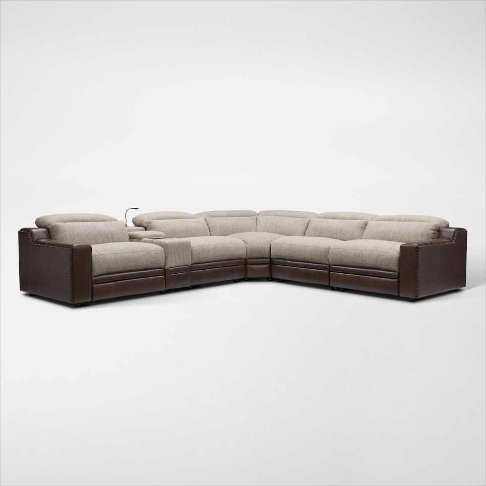 bridgeport dark brown sectional web   