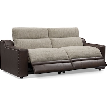 Bridgeport 2-Piece Dual Power Reclining Sofa - Brown