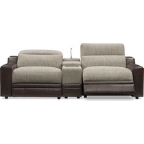 bridgeport dark brown sofa   