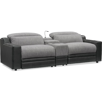 Bridgeport 3-Piece Dual Power Reclining Sofa – Gray