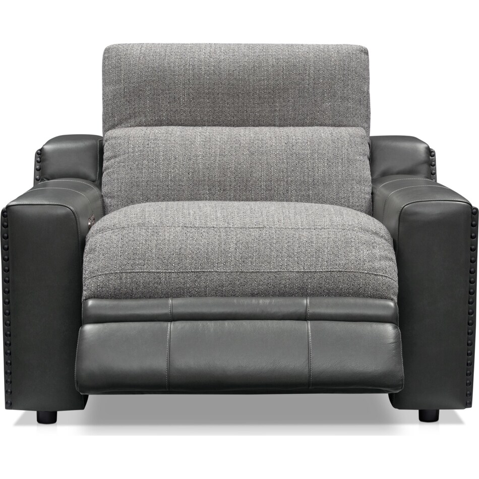 bridgeport gray power recliner   