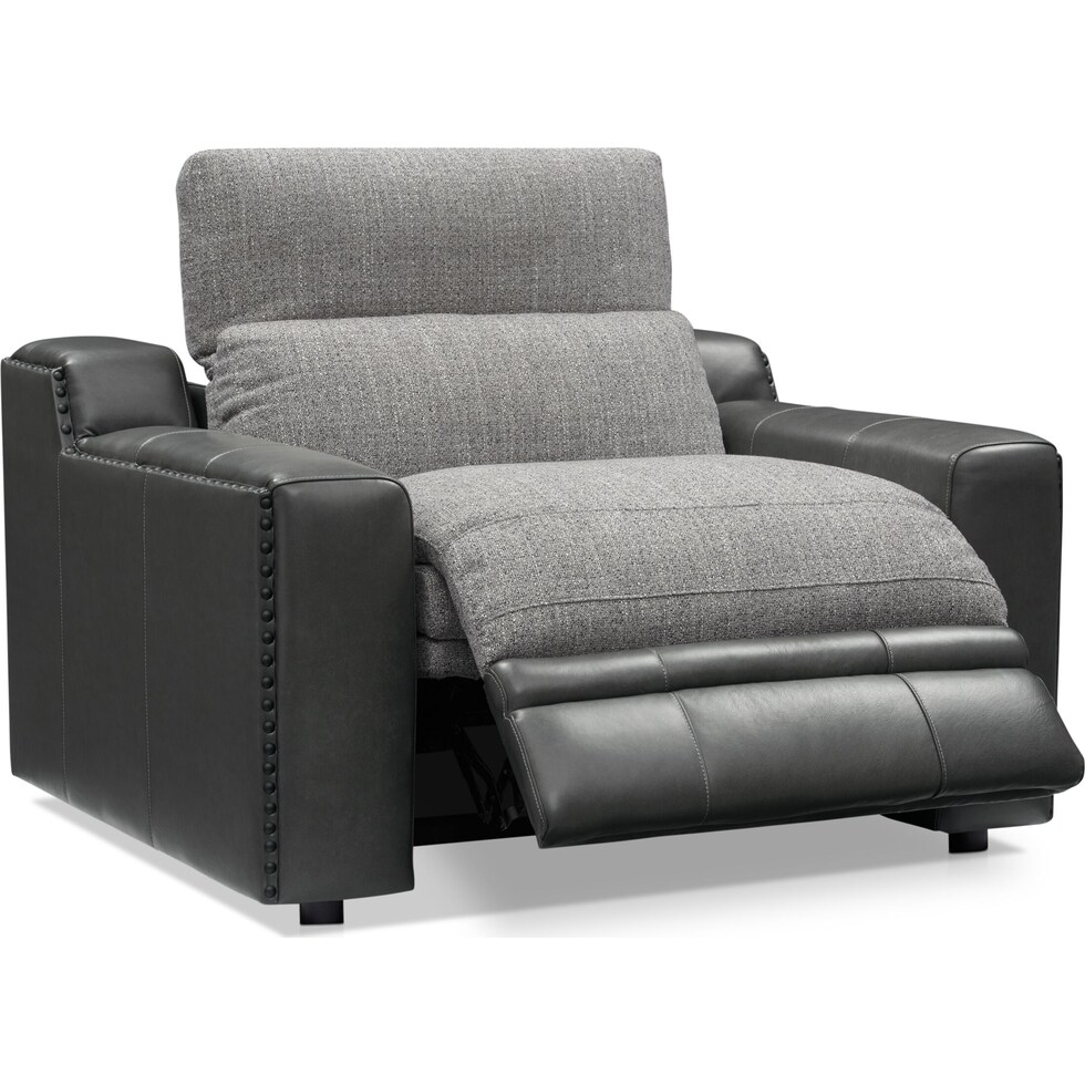 bridgeport gray recliner   