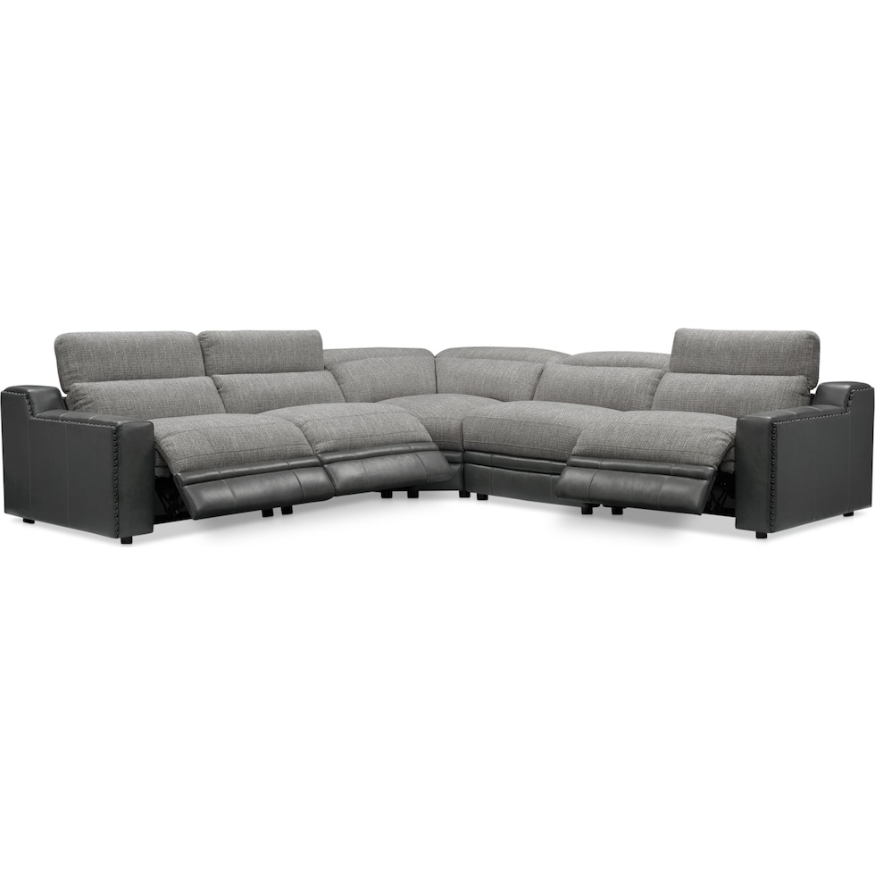 bridgeport gray sectional   