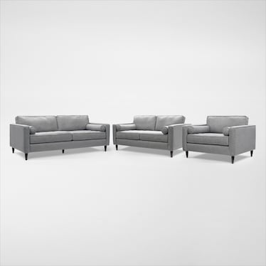 Brie Sofa, Loveseat and Chair and a Half Set