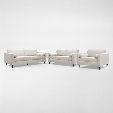 Brie Sofa, Loveseat and Chair and a Half Set