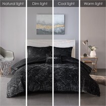 briella black full queen bedding set   