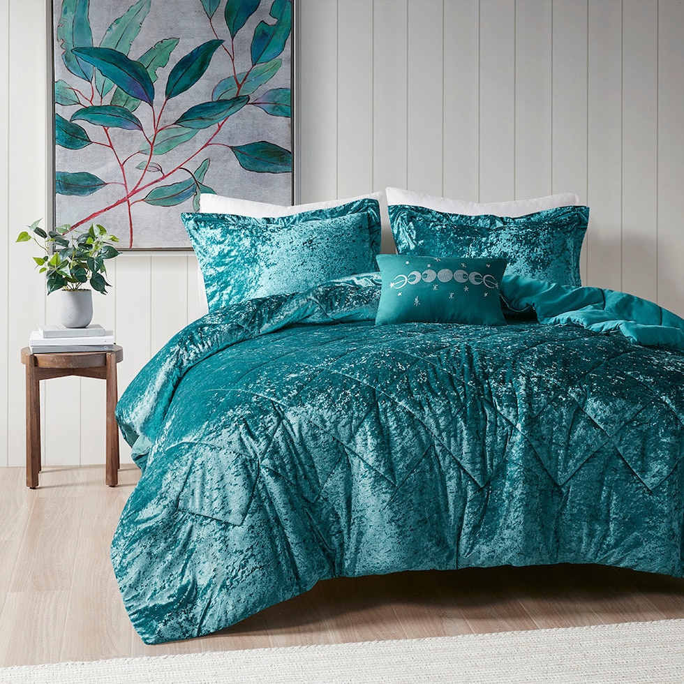 briella blue full queen bedding set   