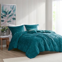 briella blue king california king bedding set   