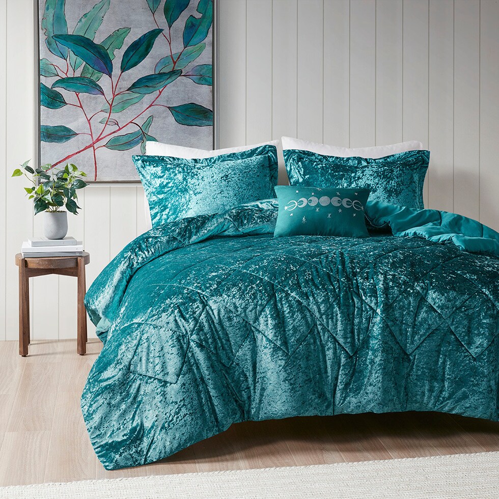 briella blue king california king bedding set   