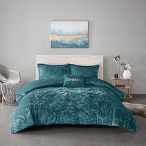 briella blue king california king bedding set   