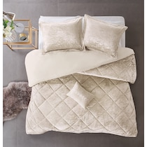 briella gold king california king bedding set   