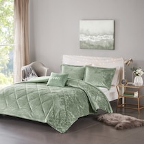 briella green full queen bedding set   