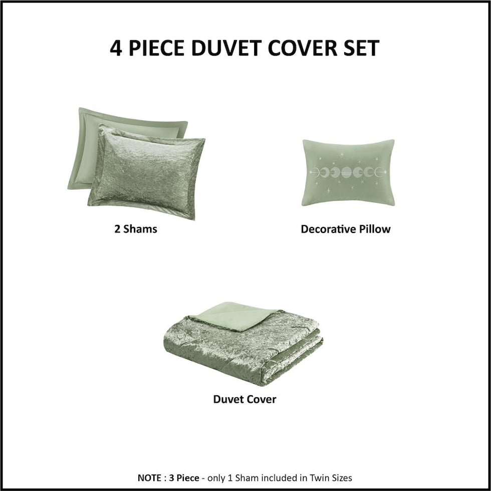 briella green full queen bedding set   