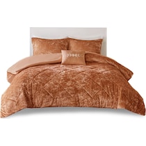 briella orange full queen bedding set   
