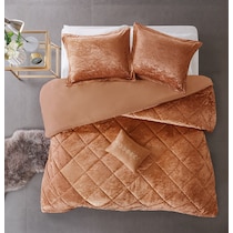 briella orange full queen bedding set   