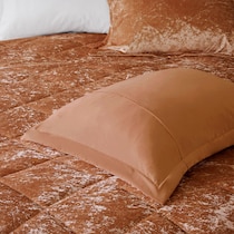 briella orange full queen bedding set   