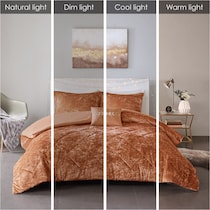 briella orange full queen bedding set   