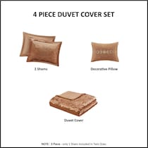 briella orange full queen bedding set   