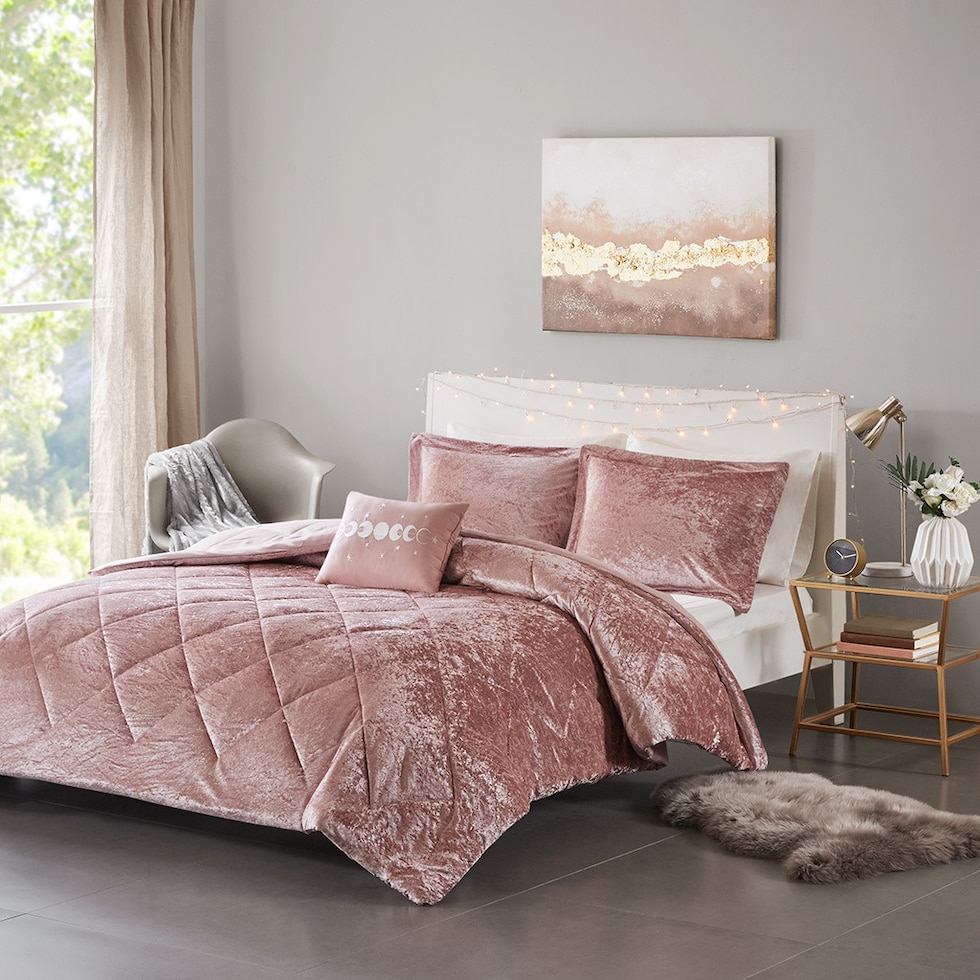 briella pink king california king bedding set   