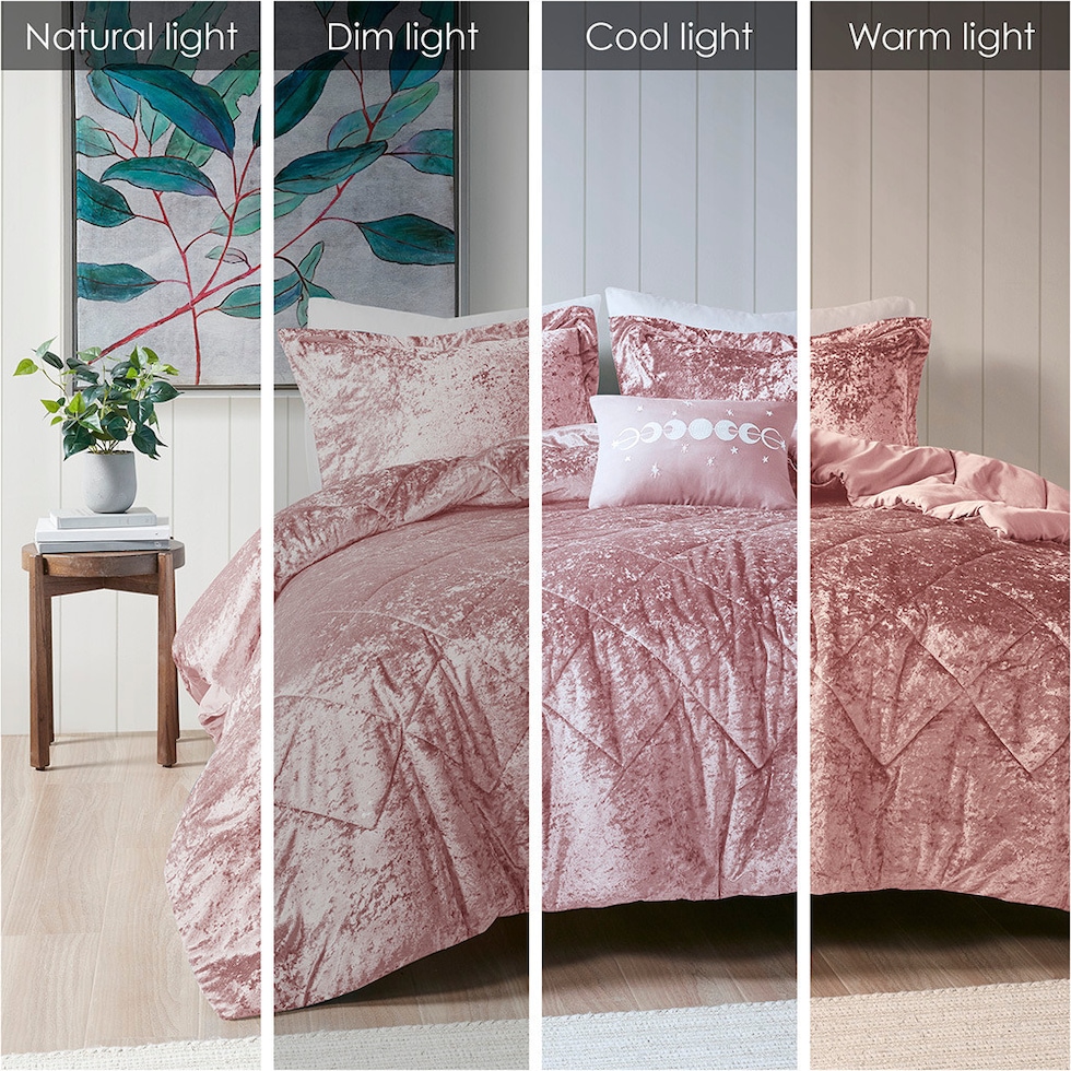 briella pink king california king bedding set   