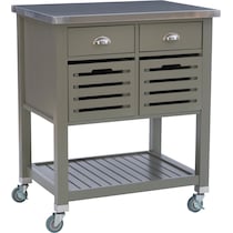 brighton gray kitchen cart   