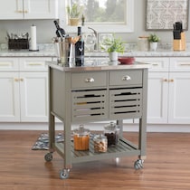 brighton gray kitchen cart   