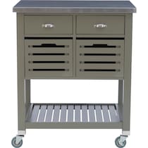 brighton gray kitchen cart   