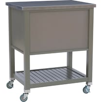 brighton gray kitchen cart   