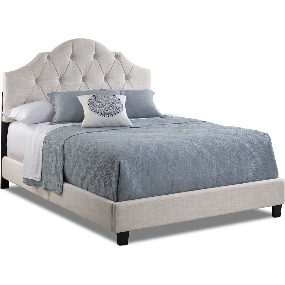 brigid cream queen bed   