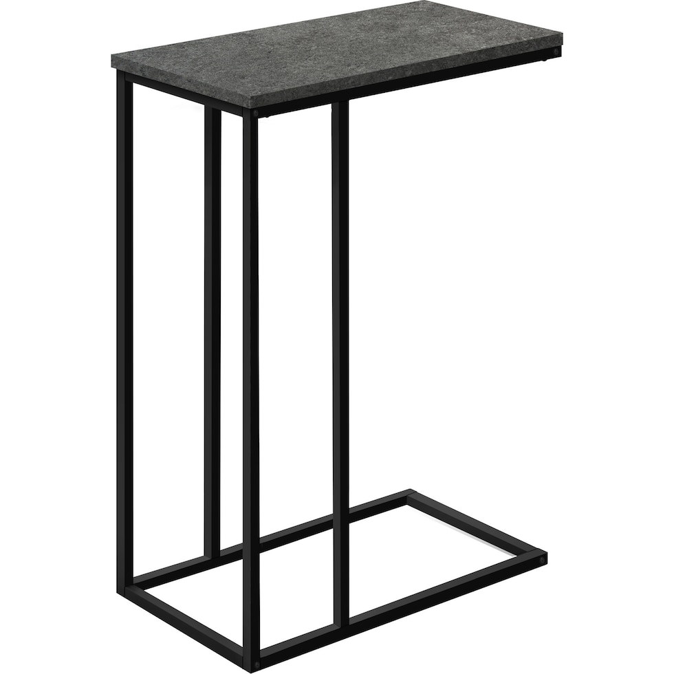 brigid dark gray black end table   